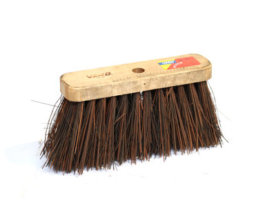 Bezem bruin 28 cm. 