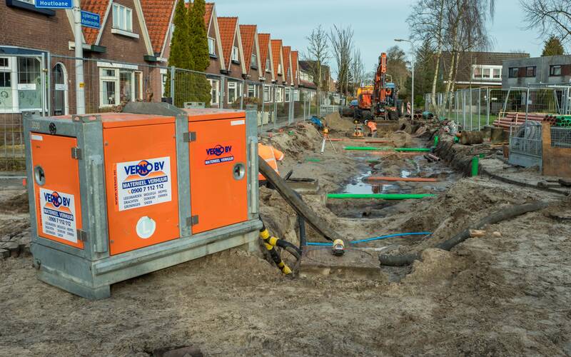 Pomp van Verno in gebruik bij woonomgeving
