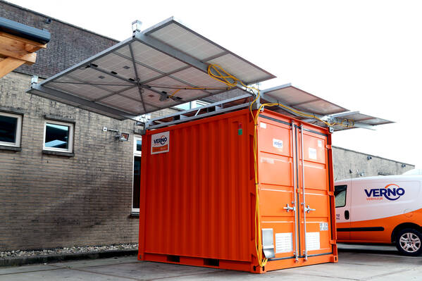 Met zonnepanelen
